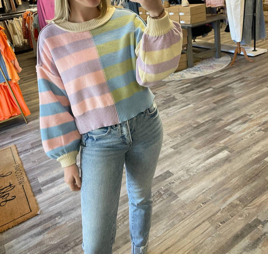 Papermoon - Multi Color Striped Sweater
