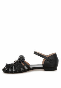 Rag Company - Women's Horsebit Fringe Flat Sandals
