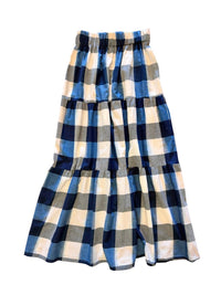 Beau & Ro - Abby Check Ikat Maxi Skirt