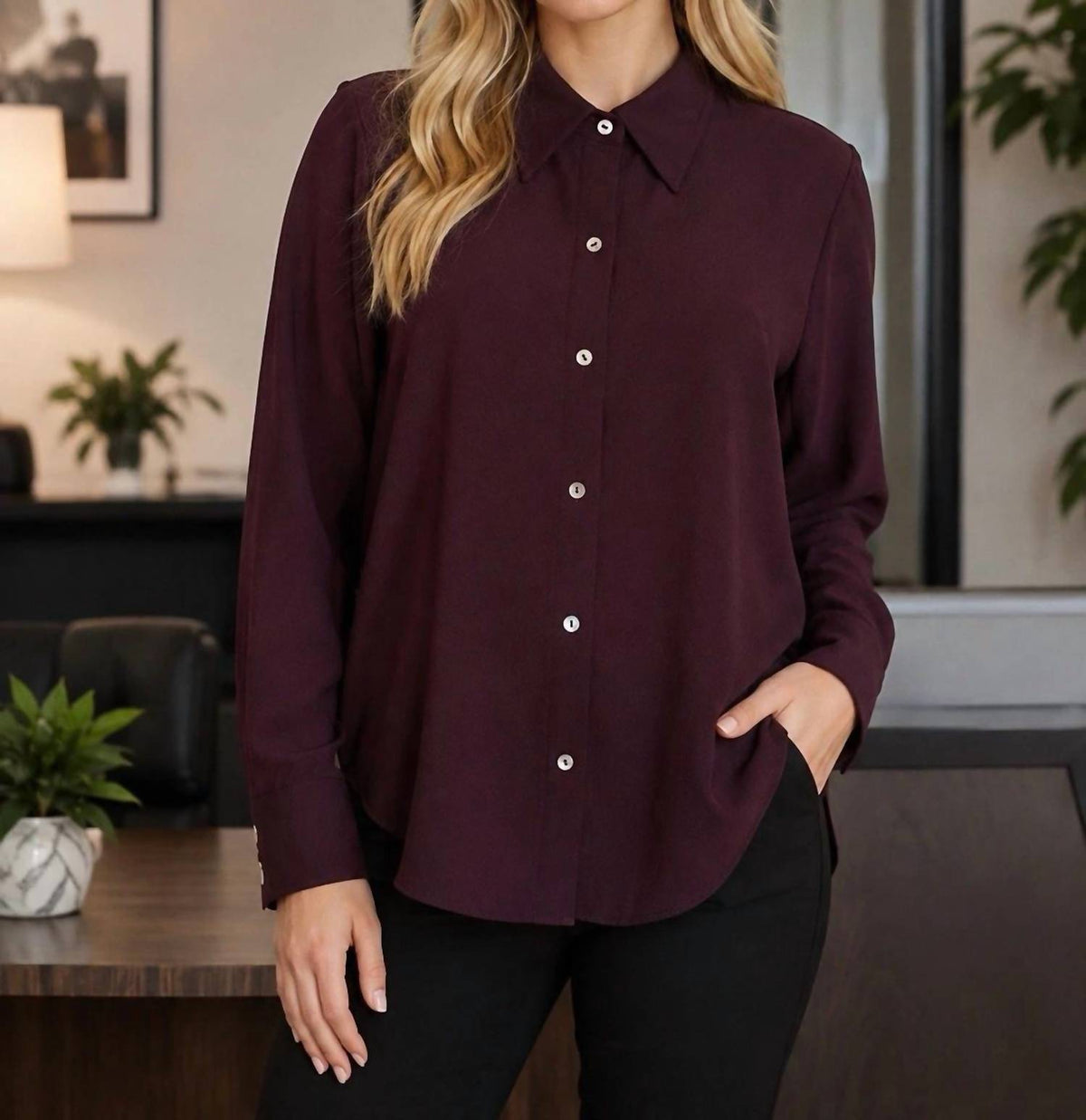 Vince - LONG SLEEVE BLOUSE