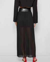 AS by DF Felice Pleated Skirt in black - women's skirt - alternate view