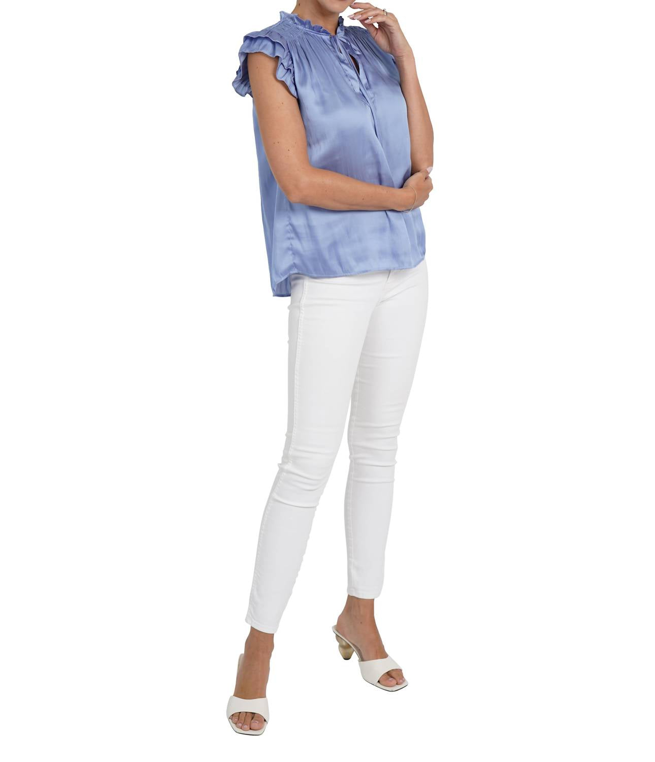 Love Token - Agatha Ruffle Sleeve Top