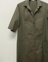 Vlt'S By Valentina'S - Women's Cotton Poplin Shirt Dress