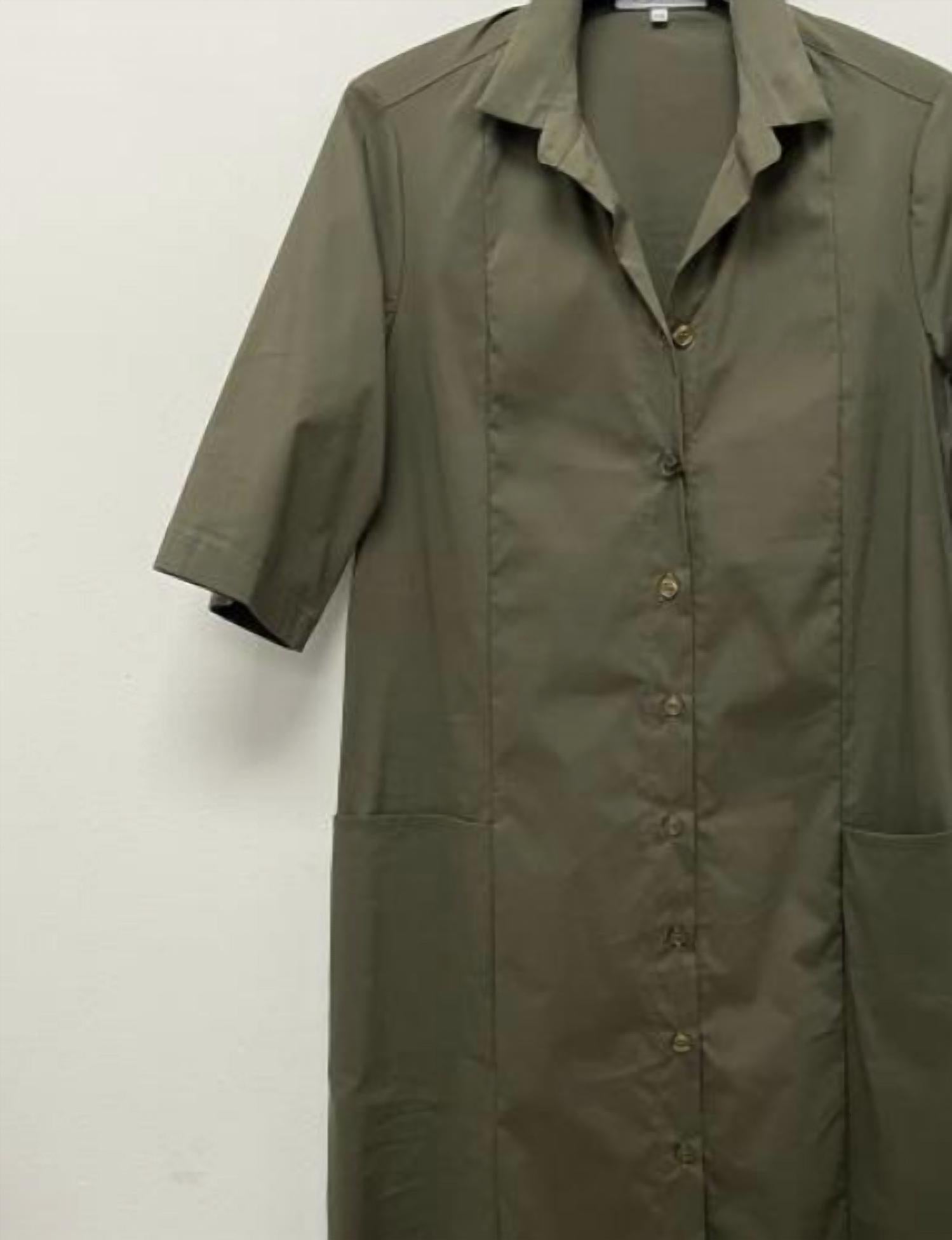 Vlt'S By Valentina'S - Women's Cotton Poplin Shirt Dress