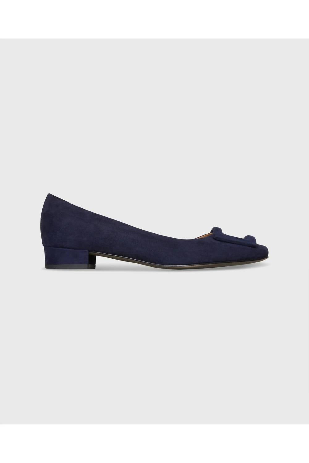 Ann Mashburn Women's Buckle Shoe in navy suede 1 - women's heels