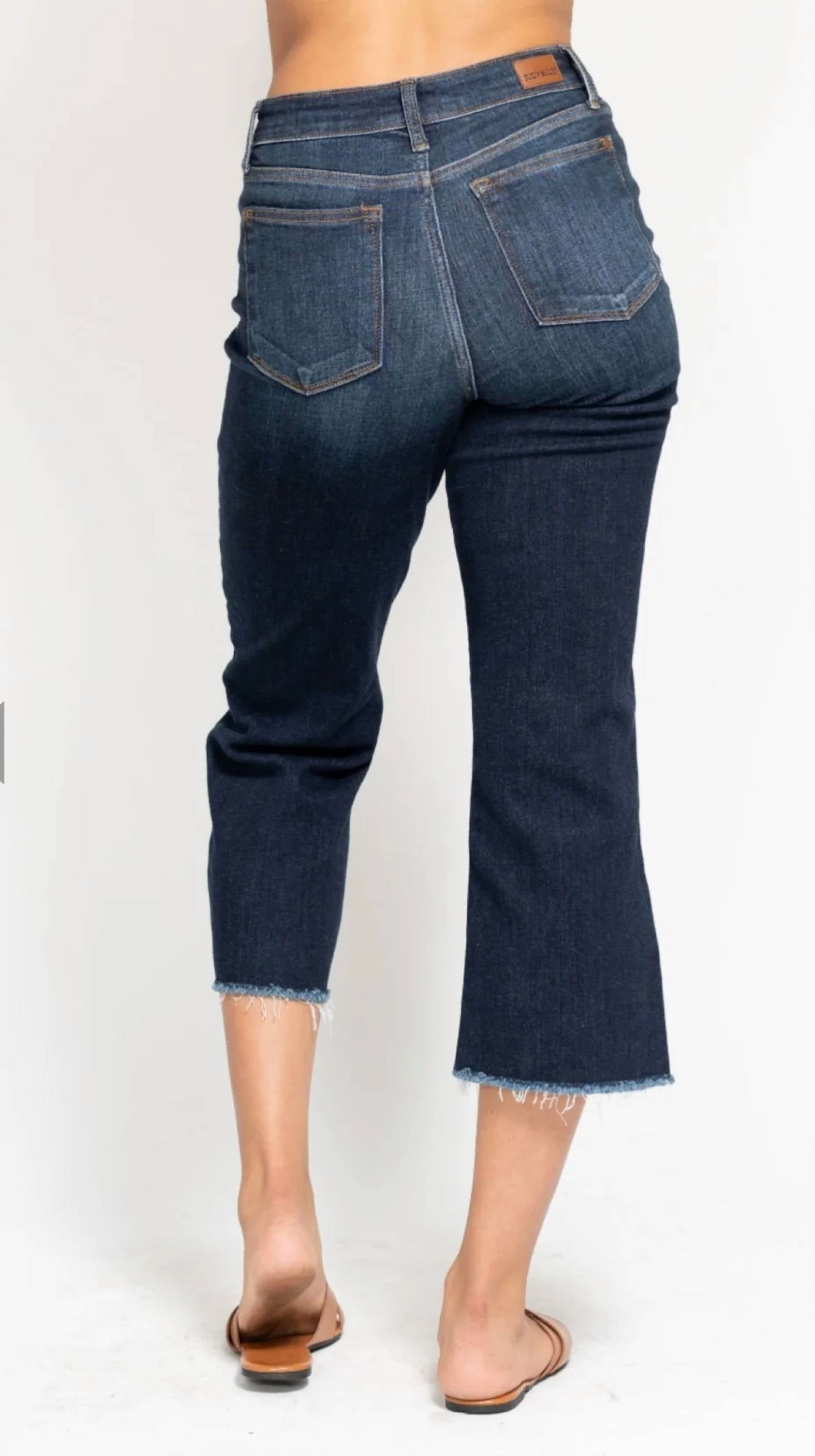 Judy Blue - High Waist Cropped Wide Leg Jeans