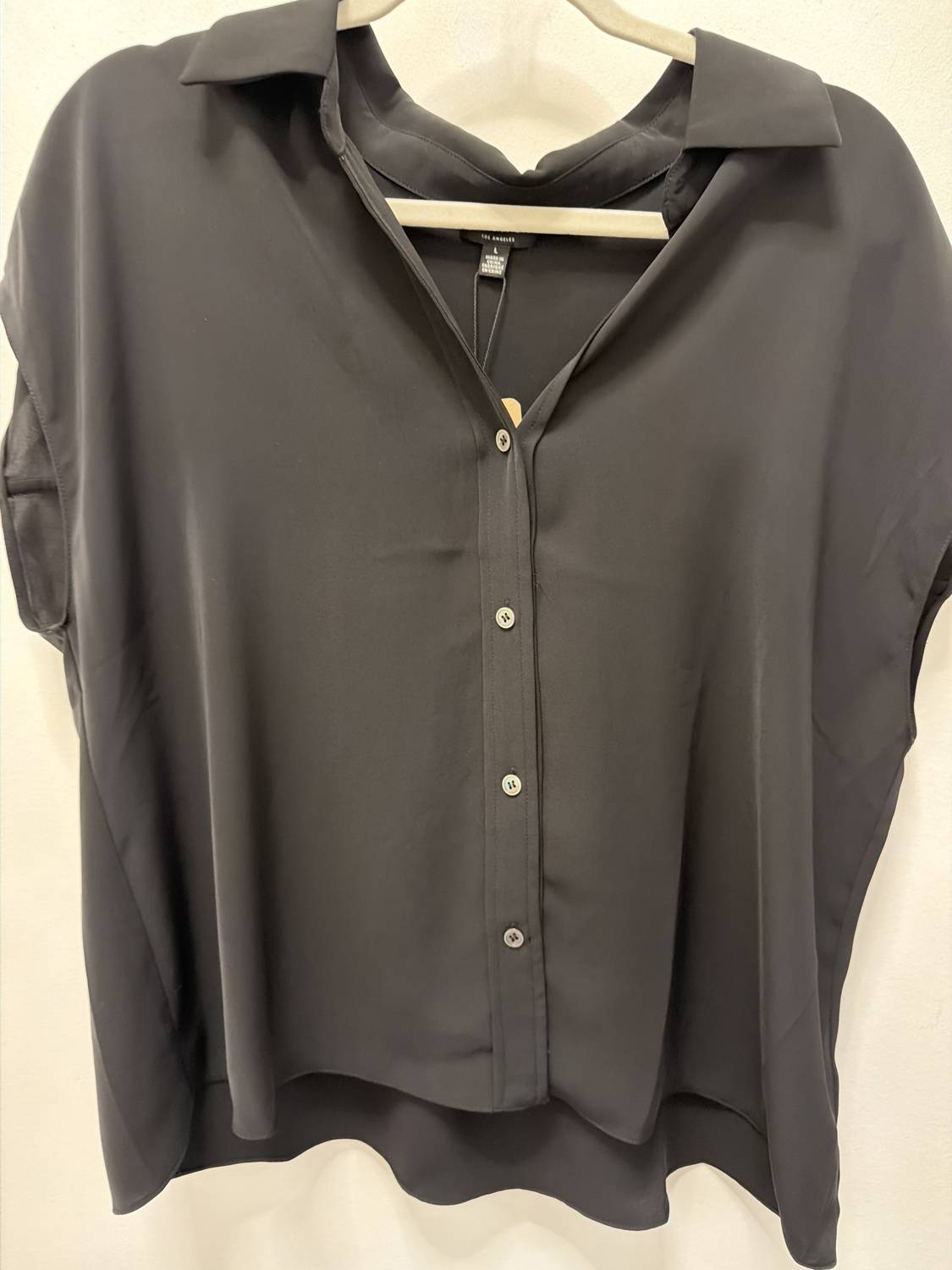 Current Air - Cap Sleeve Button Down Top