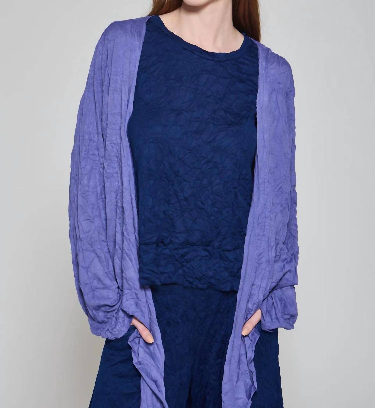 Luukaa - Cirella Wrinkled Viscose Jersey Wrap Top