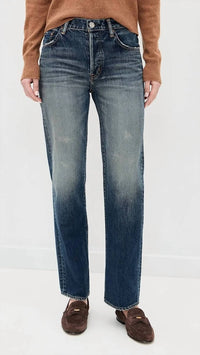 Moussy - Mid Rise Arborwood Straight Jeans