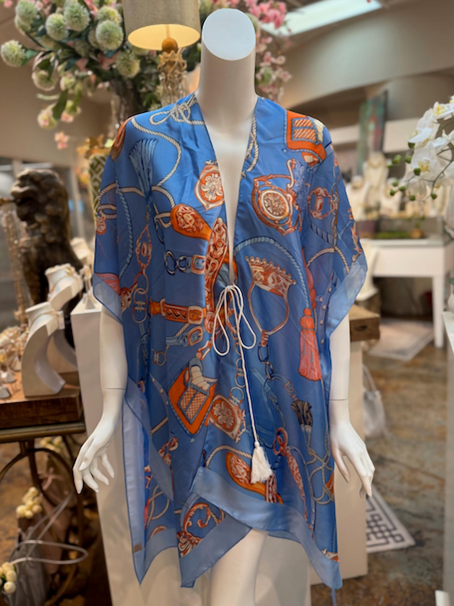 Pretty Persuasions - Women's Satin Feel Kimono Ruana Beach Coverup
