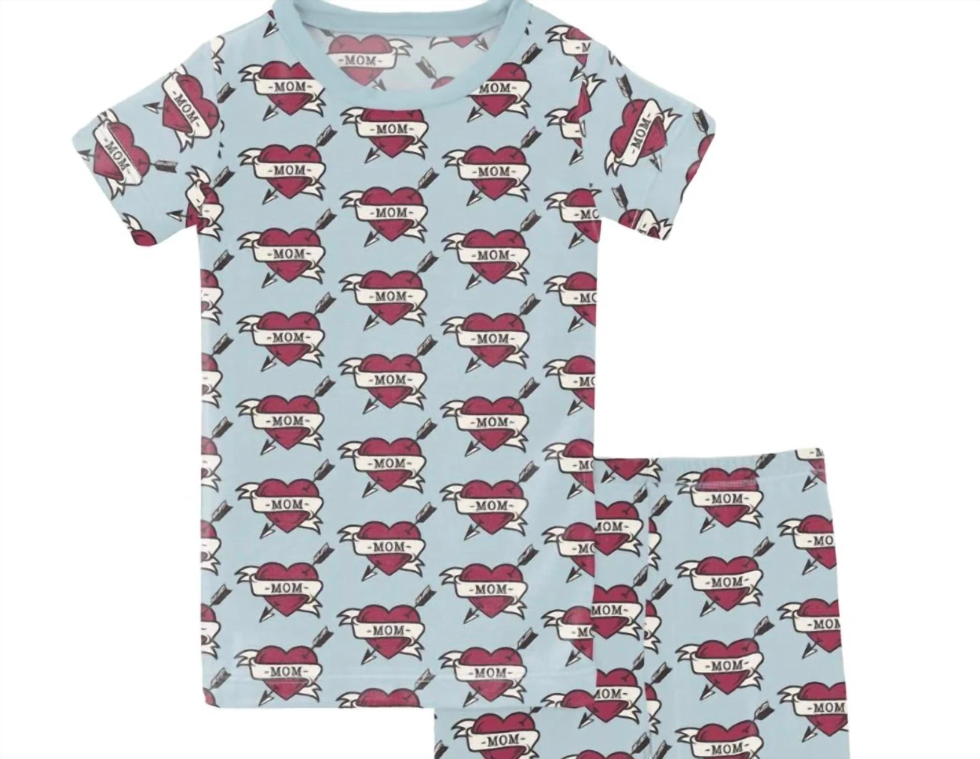 Kickee - Boy's Short Sleeve Pajama Set
