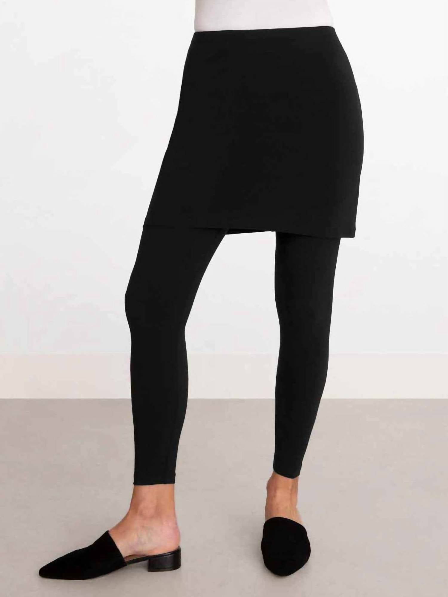Sympli Solid Mini Skirt in black - women's skirt