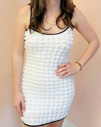 adelyn rae Unis Popcorn Knit Dress in white - women's dress