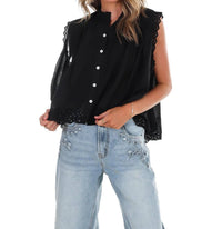 Eesome - Women's Worn To Wander Floral Eyelet Lace Top