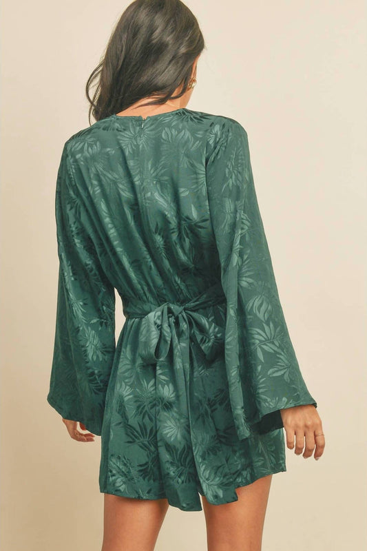 Dress Forum - Tropical Jacquard Kimono Romper