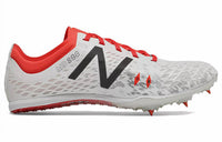 New Balance Women's Md800 V5 Track Spikes Shoes in white pink black - women's shoe - detail view