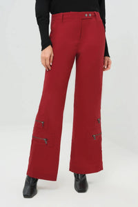 Anatomie Madonna Mid Weight Wide Leg Pant in crimson - women's pants