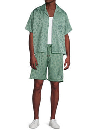 HONOR THE GIFT Polka Dot Short in green - men's shorts