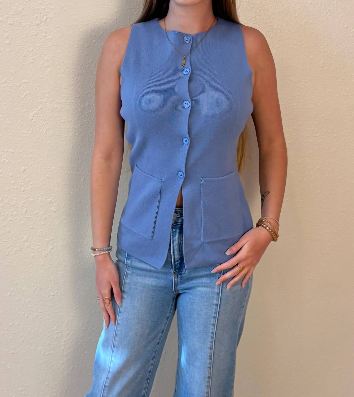 The Workshop Studio - Evelyn Knit Vest Top