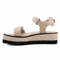 ALL BLACK Women's Quilted Vel Sandals in beige - women's sandal - detail view