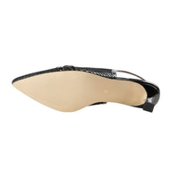 All Black - Women's Sling Back Kitten Heel