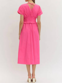 Entro - Women's Solid Smock Waist Dress
