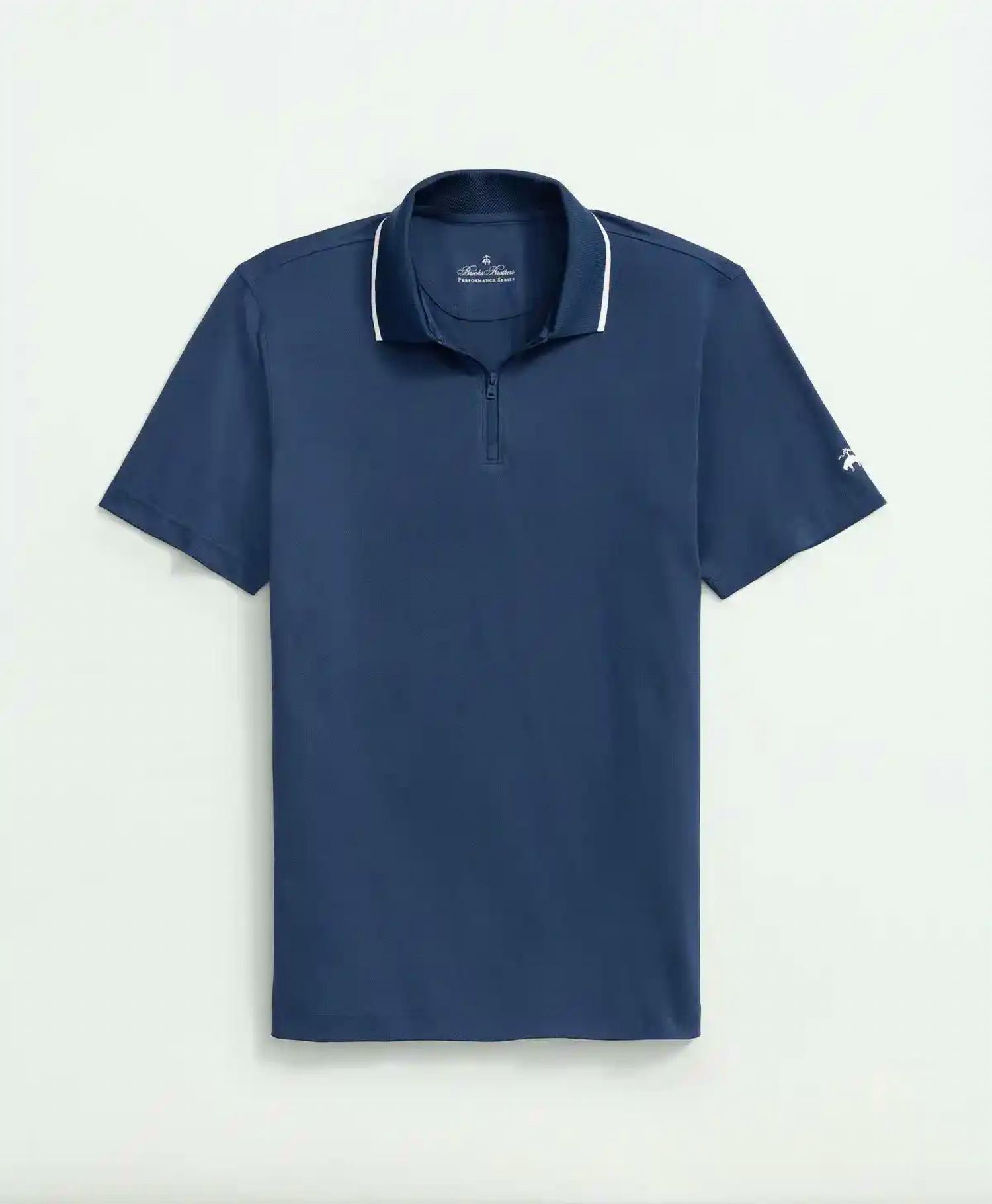 Brooks Brothers - Performance Series Half-zip Pique Polo Shirt
