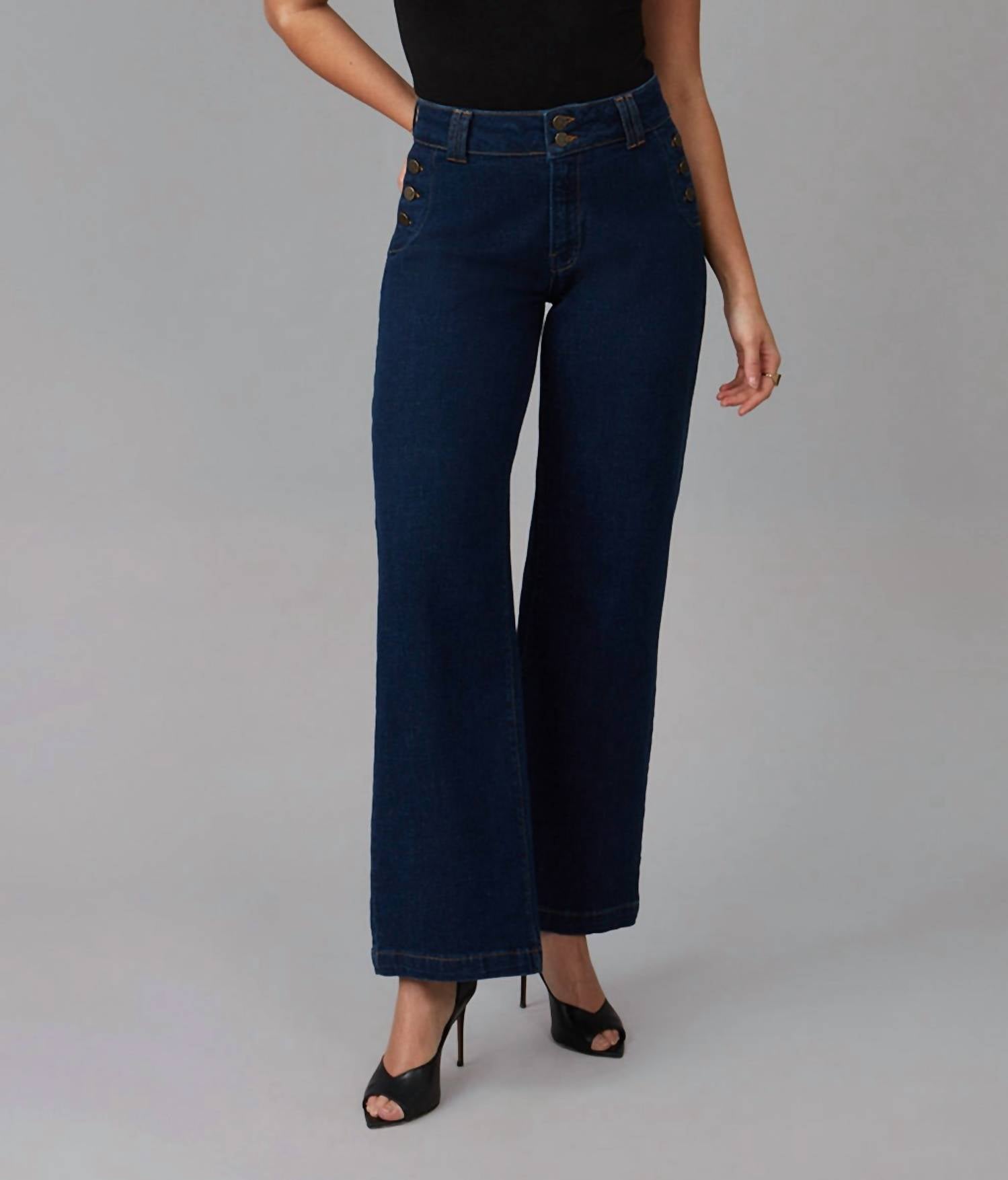 Lola Jeans - Women's High Rise Wide Leg Jeans