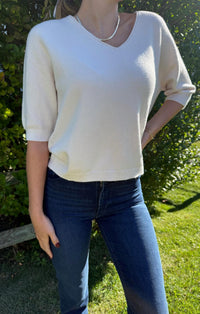 Mint Exclusives - Aspen Three-quarter Sleeve Knit Top