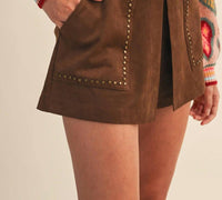 Merci - Outlaw Studded Pull-on Skort