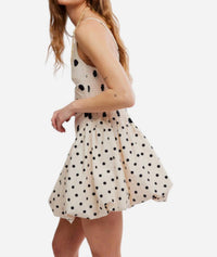 Free People Women's Misty Mini Dress in tea combo - women's dress - alternate view