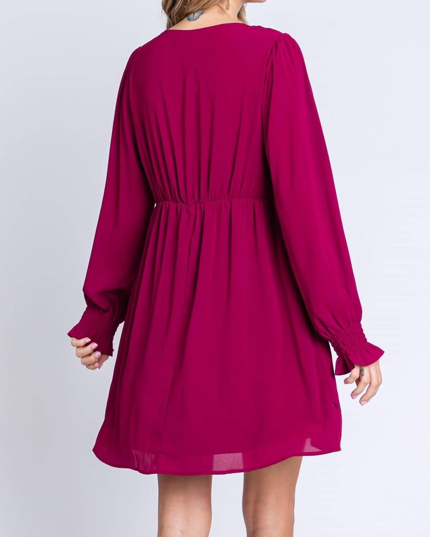 Kori - Long Sleeve Chiffon Dress