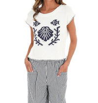 Blu Pepper - Women's Seaside Stitch Sweater
