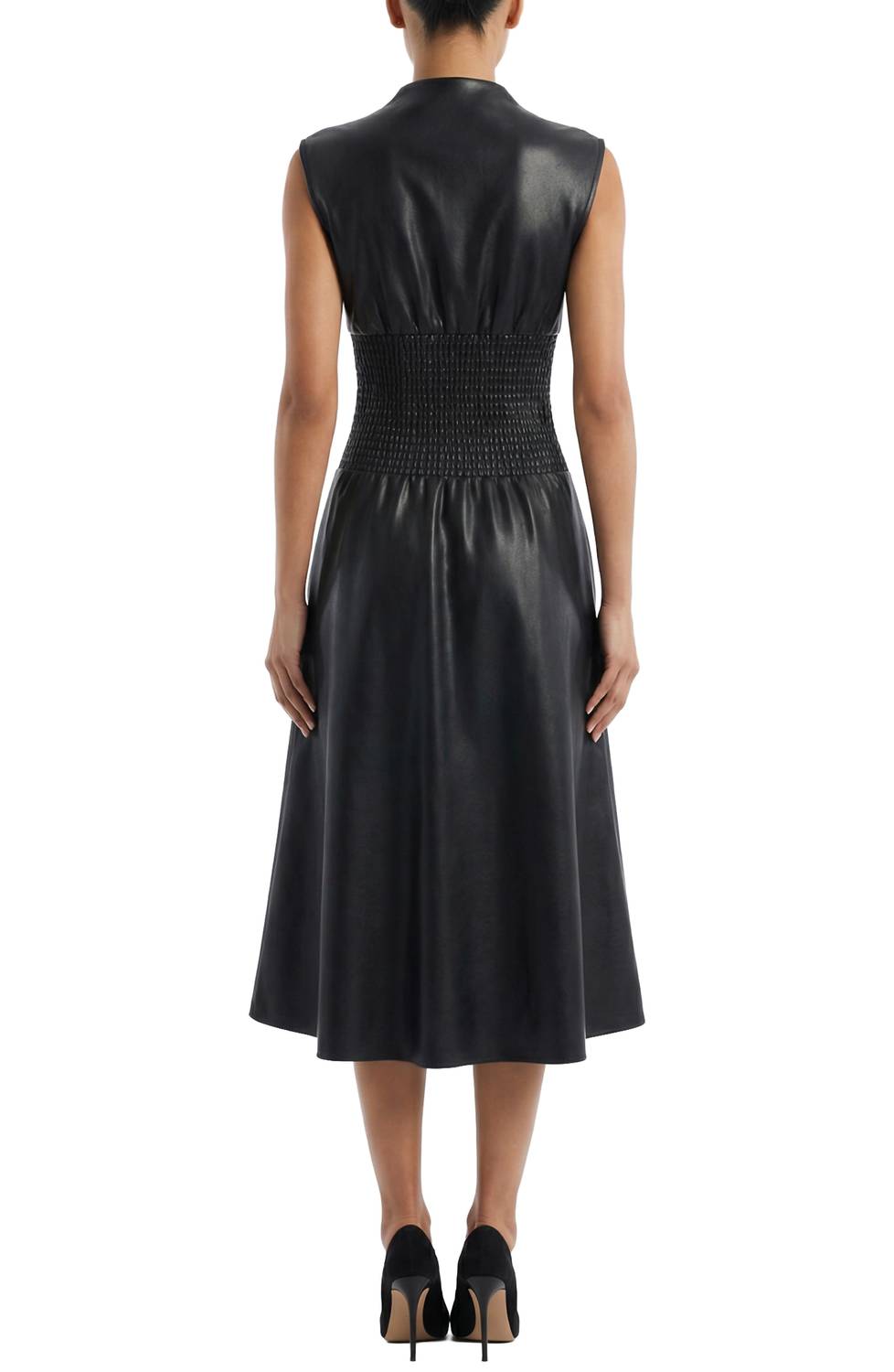 Area Stars Faux Leather Zip Dress in black - women's dress - view 5