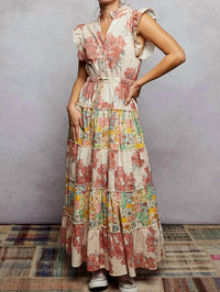 Pol - Patchwork Floral Maxi Dress
