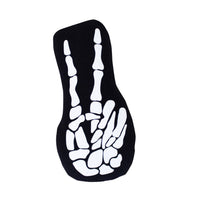 IMANI COLLECTIVE Halloween Collection Skeleton Peace Sign Pillow in black - item