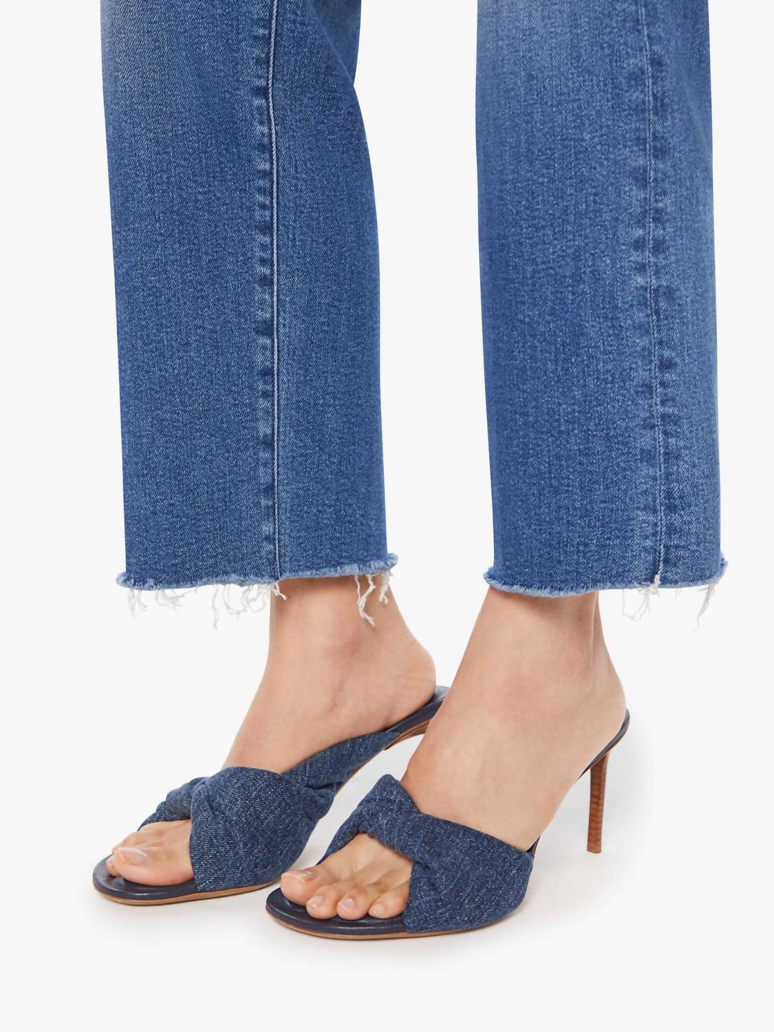 Mother - Mid Rise Rambler Zip Ankle Fray Jeans