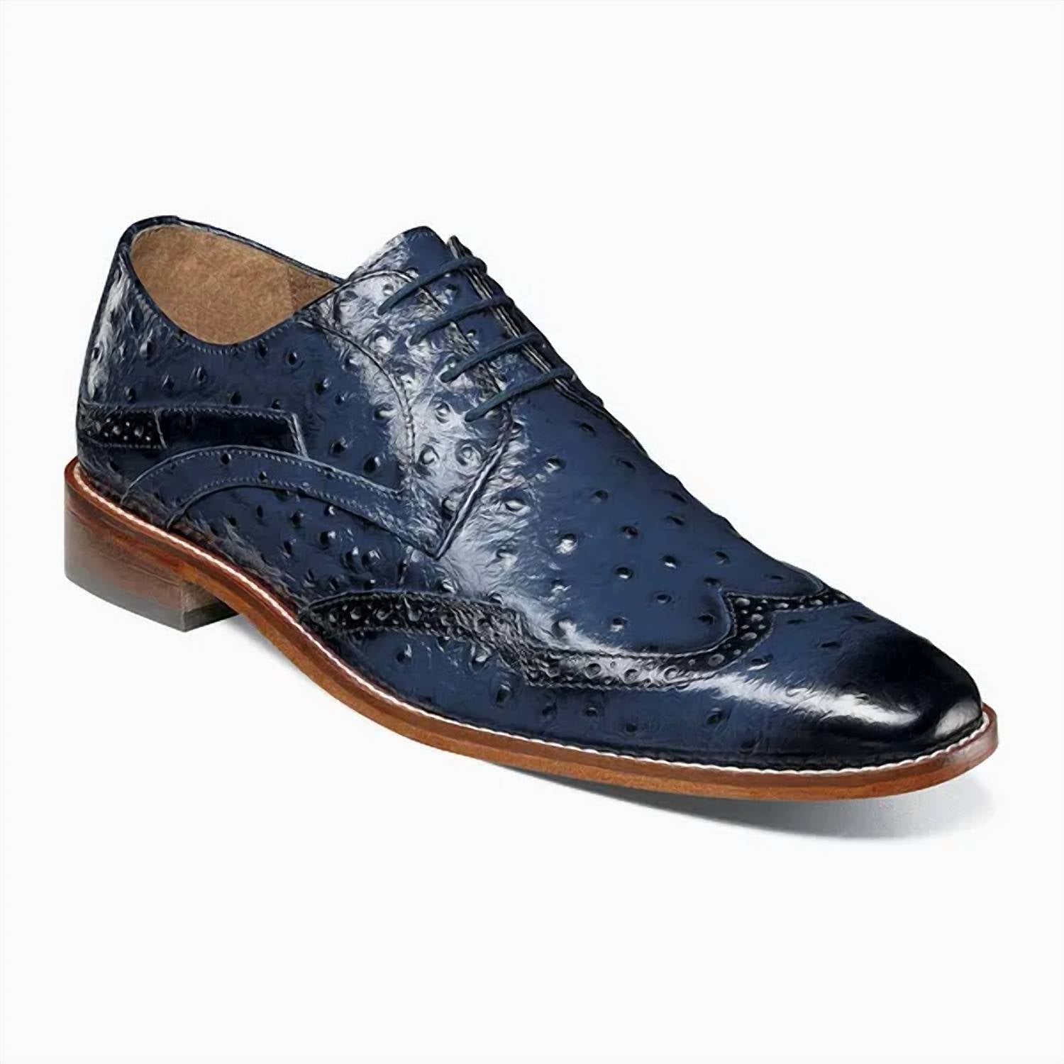STACY ADAMS Men's Gennaro Wingtip Oxfords in blue - men's shoe