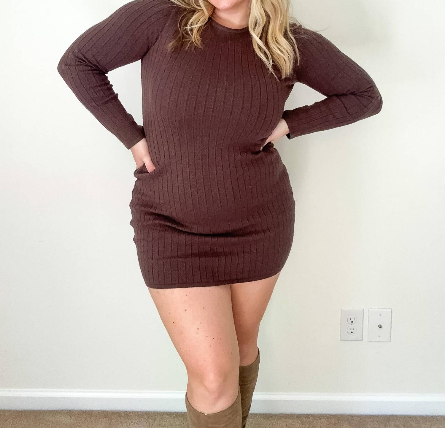 Le Lis - Maren Pointelle Sweater Dress