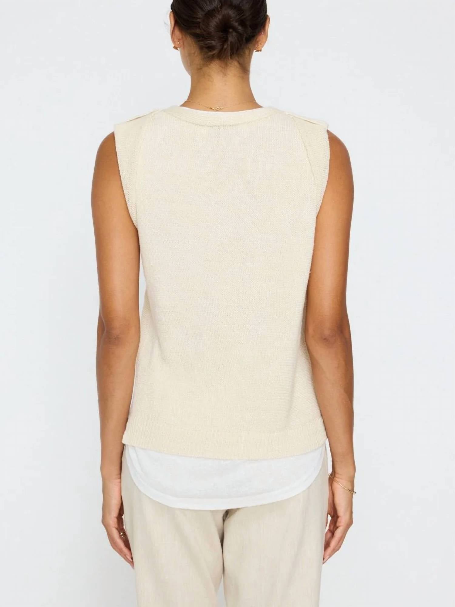 Brochu Walker Morrow Top in ecru - women's sweater - alternate view