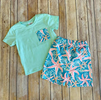 Melina & Me - Boy's Tiny Tropics Top And Shorts Set
