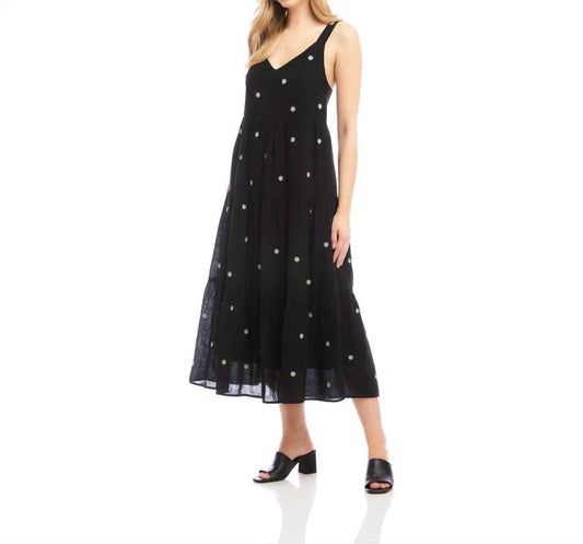Karen Kane - Embroidered Tiered Midi Dress