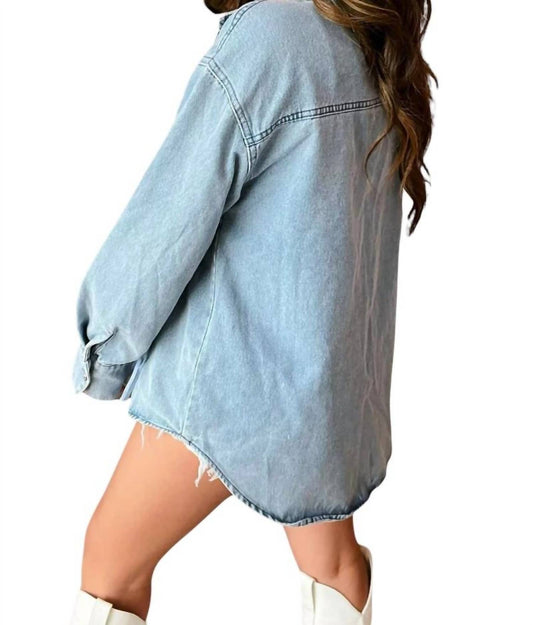 Jadyk - Tyra Double Fringe Denim Shacket