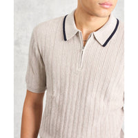 Wax London - Bury Zip Polo Shirt