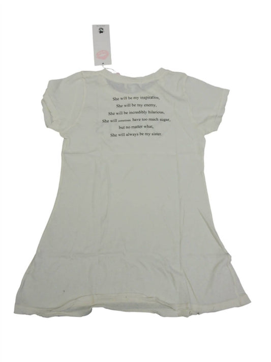 Wildfox - Kids' Sisters T-shirt With Writing On Back
