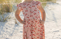 Emerson And Friends - Girl's Very Cherry Short Sleeve Bamboo Twirl Dress