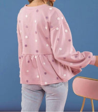 Blu Pepper - Pom Pom Knit Top