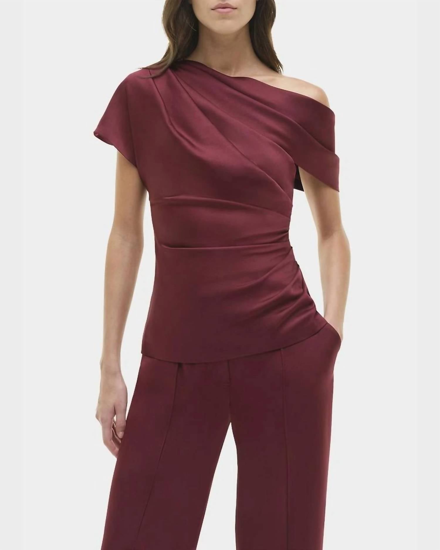 Simkhai - Phoebe Draped Satin Top