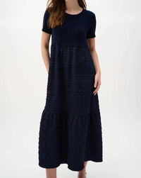 Joseph Ribkoff - Bubble Jacquard Midi A-line Dress