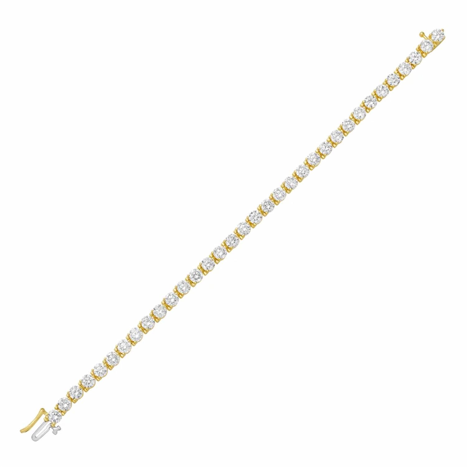 Diana M Jewels - Women's Round Lab-Grown Diamond Tennis Bracelet (6.00 Ct) - Elegant